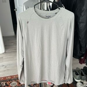 Rhône Men’s Long-Sleeve T-Shirt Activewear - Grey Color
